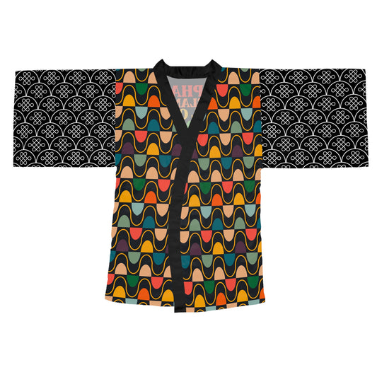 Retro Cartoon Long Sleeve Kimono Robe